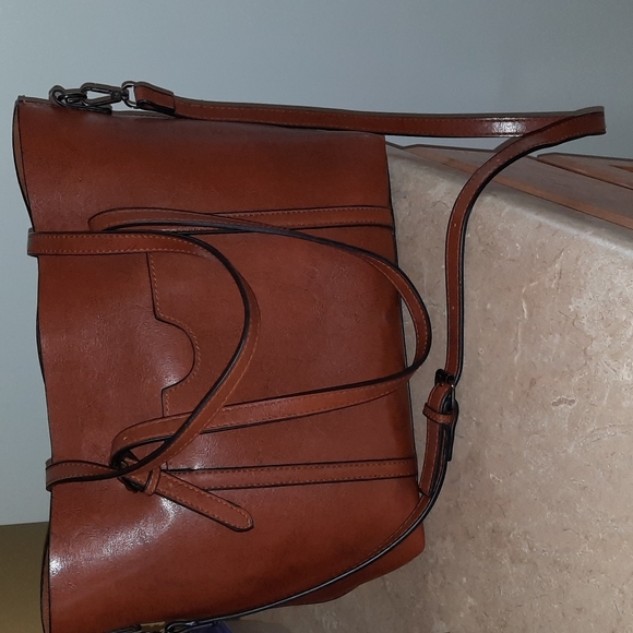 Dark Cognac Tote - Picture 3 of 8